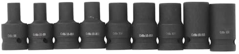 Fabater Gewindebohrer-Steckschlüsselsatz, 9-teilige Verstellbare Gewindebohrerhalter, 1/2-Zoll-Adapter für Elektrische Pneumatische Handschlüssel, M6, M8, M10, M12, M14, M18, M20, M22, M24