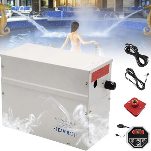 Generatore di Vapore Sauna Generatore For Bagno Turco, Kit Generatore For Sauna A Vapore Autodrenante 35-55 ℃ For Sauna, Bagno Turco, Doccia A Casa, Riscaldatore For Bagno Turco For Sauna, 220 V ( Col
