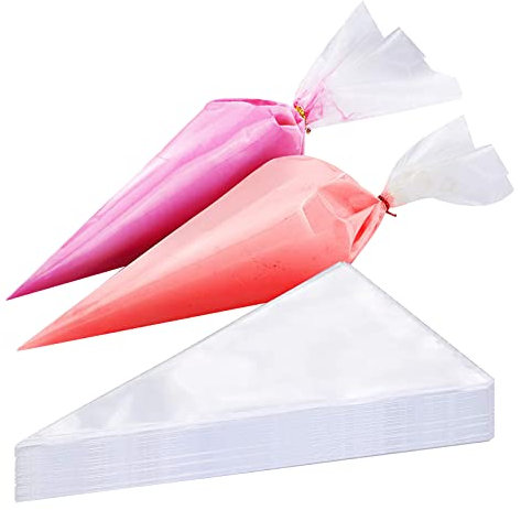 100 sac à poche per pasticceria, resistenti, robuste, con struttura antiscivolo, usa e getta, per decorare torte e pasticceria