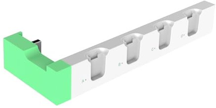 Hsthe Sea Dock di ricarica compatibile con il controller Joycons Switch, docking station per stazione di ricarica Joy-Con 4 in 1 con indicatore LED (verde, bianco)