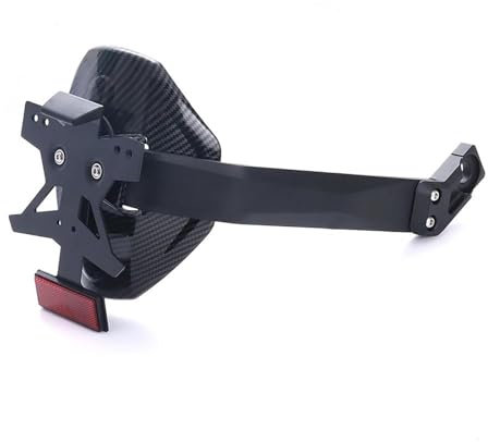 Motorrad Spritzschutz Für CB560R Für CB650R 2021 2022 2023 Motorrad Hinterrad Kotflügel Kotflügel Mit Kennzeichen Halter Motocross Spritzschutz(Carbon Fiber Pattern)