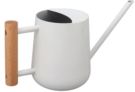 Regadera para Plantas de Interior, regadera de Acero Inoxidable con Pico Largo, regadera de Flores de Metal de 900 ml, regadera pequeña para bonsáis suculentos, Flores de jardín, (Blanco)
