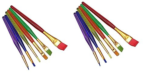 COHEALI 12 Pcs Painting Brush Sugar Craft Tool Cake Toppers Food Decoration Brush Cookie Decorating Supplies Fondant Paint Brush Cake Icing Fondant Dusting Tool Food Paint Brush Colorful