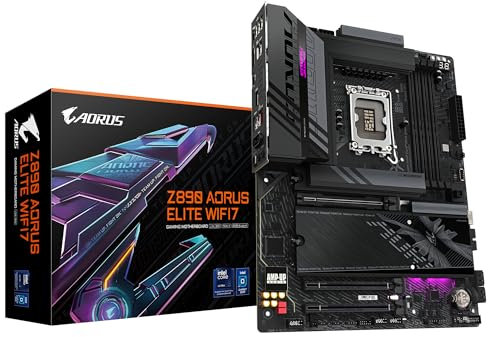 GIGABYTE Z890 AORUS Elite WIFI7 Motherboard - Unterstützt Intel Core Ultra (Serie 2) CPUs, 16+1+2 Phasen VRM, bis zu 8800MHz DDR5 (OC), 1xPCIe 5.0 + 3xPCIe 4.0, Wi-Fi 7, 2.5GbE LAN, Thunderbolt 4