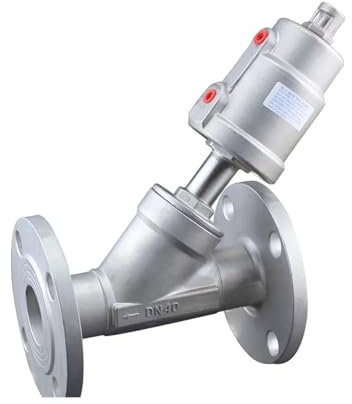 PVTLCYBI DN40-Edelstahl-Flansch-Pneumatik-Schrägsitzventil, normalerweise geschlossene Pneumatikventile(Closed_Double Acting)