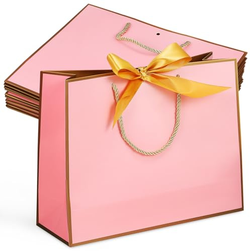 Healeved 10stücke Geschenktüten Mit Schleifen- Tragbare Papierbeutel Für Hochzeiten Partys Und Mittlere
