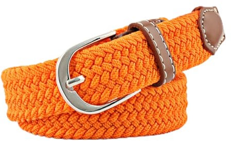QDLTGBD gürtel Unisex -leinwandgurte leinwand elastizität dünngürtel jugendstudent gewebte leinwandgürtel-gelb-a-100 cm