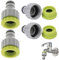 4 Pièces Raccord Robinet Universel Fileté Femelle 1/2 & 3/4 - Connecteur de robinet de jardin Raccord de robinet, Adaptateur de tuyau d'arrosage，Set de raccord de tuyau pour l'irrigation de jardin