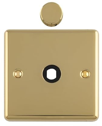 Kooples Hardware Dimmer Switch Plate Wall Mounted Light Control Cover Panel (Polished Brass)