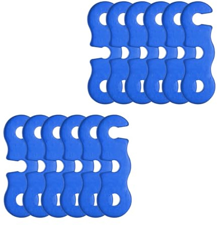 PATIKIL Tendeur De Corde De Tente, 12 Pcs Tendeurs De Corde pour Tente Piquets De Tente Serre-Câble en Alliage D'Aluminium pour Accessoires De Randonnée Et Camping en Plein Air,Blue