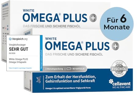 Omega 3 Kapseln hochdosiert – 1 Kapsel täglich liefert 800 mg Omega-3 (400 mg EPA & 300 mg DHA) – einzeln geschützt für Frische & Stabilität – Fischöl in Triglycerid-Form (180 Kapseln)