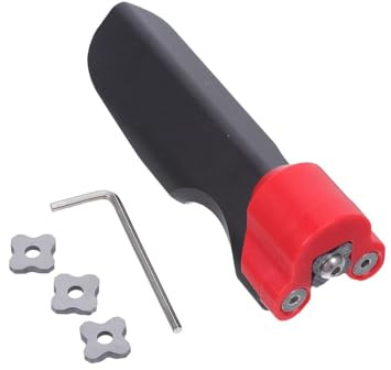 Ipetboom Rabot à Chants Réglable Manuel 4 Pièces pour Bois, Pvc et Placage avec Lames de Rayon 1/1,5/2/3, Outil de Chanfreinage et D’arrondi Multifonction, Clé Incluse, Outil de Finition