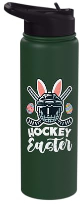 Ice Hockey Easter Helmet Puck Sports Men Boys Kids Teens Stainless Steel Insulated Water Bottle