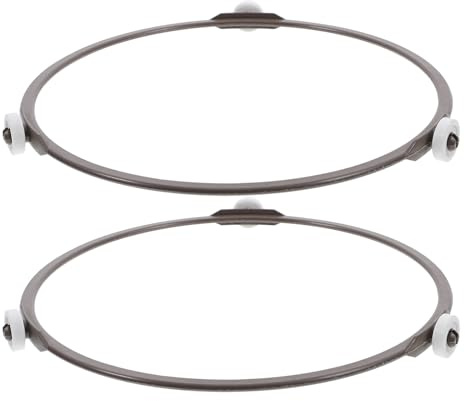 MOKKHNB 2 Piezas Anillos Giratorios para Microondas 1,6 Cm Soporte Plástico para Plato Giratorio Bandeja Circular Resistente Altas Temperaturas Accesorio Cocina Hogar