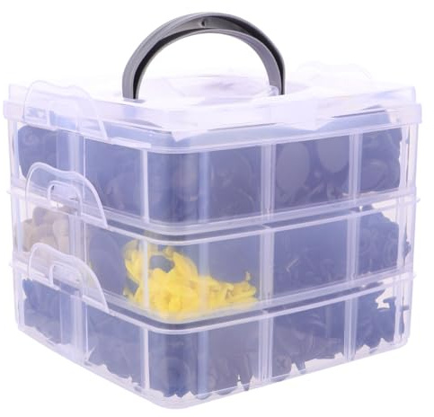POPETPOP 650 Pezzi Rivetti per Auto Kit Completo per Fissaggio Carrozzeria e Finiture Interne, Confezionati in Scatola per Uso in Officina e Manutenzione Veicoli