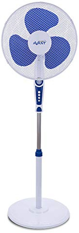 Avant Ventilador de pie Ventilador Oscilante 45W con 3 velocidades | Altura regulable | Ventilador con Rejilla de nido de abeja | Altura 40cm | Base redonda.
