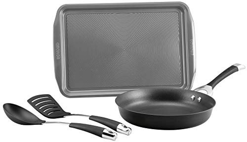 Circulon 87535 Symmetry Hard Anodized Nonstick Cookware Pots and Pans Set, Aluminum, Black