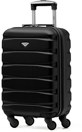 Flight Knight Handgepack Trolley Koffer Kompatibel Mit Air Berlin, Lufthansa, Eurowings, easyJet, Ryanair Und Viele Mehr! Gepack Koffer Mit 4 Rollen. 55x35x20cm ABS Leichtgewicht Reisekoffer