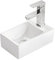 Aloni Keramik Design Handwaschbecken Weiß Hahnloch Rechts 30 x 18,5 x 9,5 cm