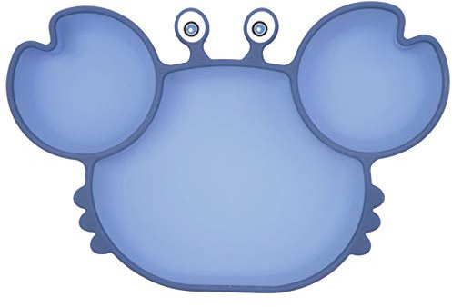 Linowos Baby Teller Schüssel Mini Silikon Platte für Baby Kleinkinder und Kinder Tragbar Teller Baby Rutschfest Babyteller Saugen Abwaschbar für Spülmaschine, Mikrowelle