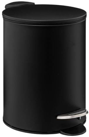 Five - Cubo de basura de baño (3 L), color negro