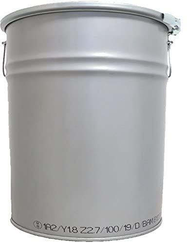 30 Liter Hobbock/Deckelfass Stahlfass Fass Mülleimer Eimer NEU Silber