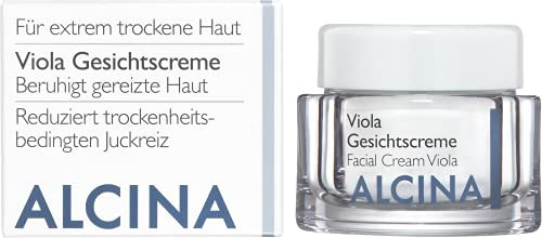 ALCINA Viola Gesichtscreme - 1 x 50 ml - Trockene Haut - Reduziert trockenheitsbedingten Juckreiz - Bewahrt vor Schuppenbildung
