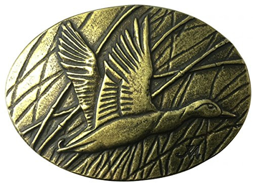 BELTINGER Gürtelschnalle Wildente 4,0 cm | Buckle Wechselschließe Gürtelschließe 40mm | für Jagd-Outfit | Wechselgürtel bis 4cm
