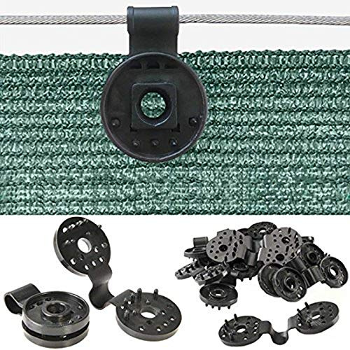 Clips Voiture, Clip spécial avec œillet, Fixation Brise Vue occultant pour Toile de clôture, Filet d'ombrage, Tissu Coupe-Vent, Attaches Filet exterieurcrochets, Clip de Fixation Brise Vue Toile (50)