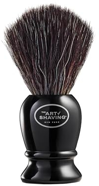 The Art of Shaving Original Shaving Brush - Pure Black – Features Premium Synthetic Fibers For a Rich, Foamy, Lather
