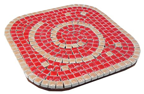Mosaik untersätze, Rot Pfirsich 2 Stück