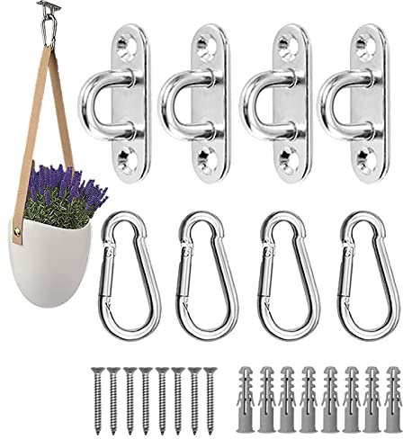 delr 2 Ösenhaken – Haken mit Ösen, Marineblau, 4 Stück, Haken, starke Belastbarkeit, für Schnallen von Ketten Eisen, Zement, Decken, Stirnbänder