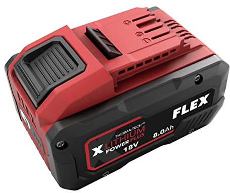Flex Akku Pack Li-Ion Power Plus (18 V, Leistung 8,0 Ah, Lade-/Entladeschutz, Werkzeugakku, Ersatzakku, Therma-Tech Technologie) 521078