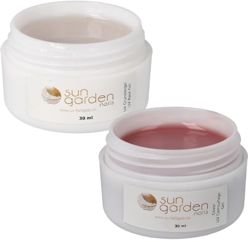 Sun Garden Nails UV Grundiergel 30ml + UV Cover Gel 30ml Set