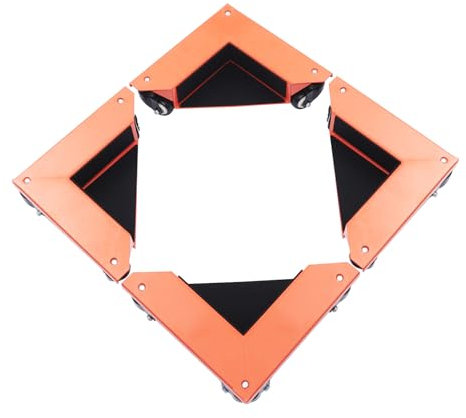 4 Stück Transportrollen, Drehbar 3 Räder Möbelrollen Set, Maximale Tragfähigkeit 650kg Leises Rad Transporthilfen Verschieben zum Bewegen Aller Rechtwinkligen Gegenstände