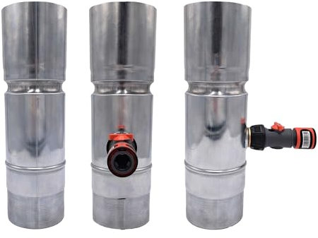 Raccolta di pioggia per tubi di scarico, 100 mm, in zinco, per tubo di scarico DN100, con tubo e attacco per acqua, borseggiatore per acqua piovana, cisterna, resistente alle intemperie e durevole