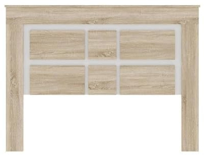 HOGAR24 ES Cabecero Cama Matrimonio, Cabecero con Patas, Diseño Moderno, Color Cambrian-Blanco, Medidas: 160 cm (Ancho) x 120 cm (Alto) x 3,8 cm (Fondo).