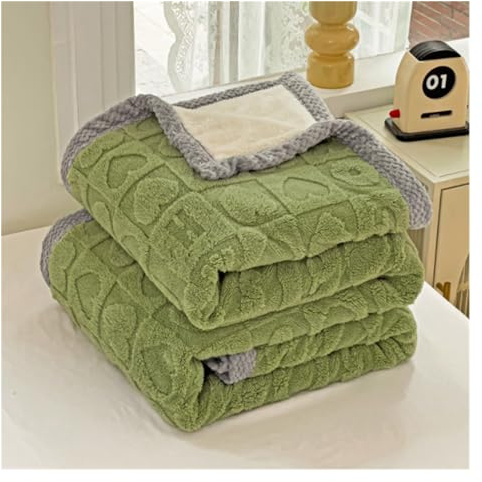 OUYUE Manta Invierno Manta Tiro Franela Polar Mantas Cálidas para Ropa De Cama Sofá Sala De Estar Cobija para Sofá(D,200 * 230cm)