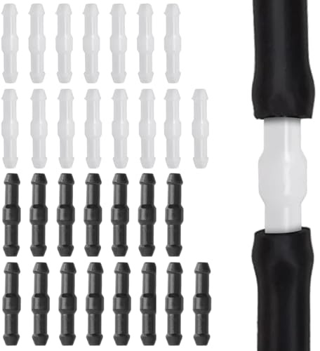 UENXRXE 30 Stück Schlauchverbinder 4Mm, Auto Schlauchverbinder Universal,Verbinder Scheibenwaschanlage Schlauch,Spritzwasserschlauch Adapter,Isolierschlauch,Unterdruckschlauch,Fur Auto(Schwarz/Weiß)