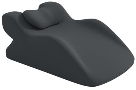 perfk Bettkeilkissen Ergonomisches Design Mode Soft hohe Kopfteil mit Gesicht nach unten Massage Bemerkung Kissen für Schlafbüro, Dunkelgrau