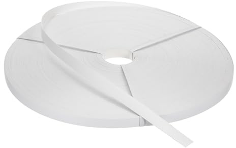 sourcing map Cinta de borde blanco de 500 pies x 7/8 pulgadas, cinta de chapa prepegada flexible de madera contrachapada con adhesivo termofusible para restauración de muebles
