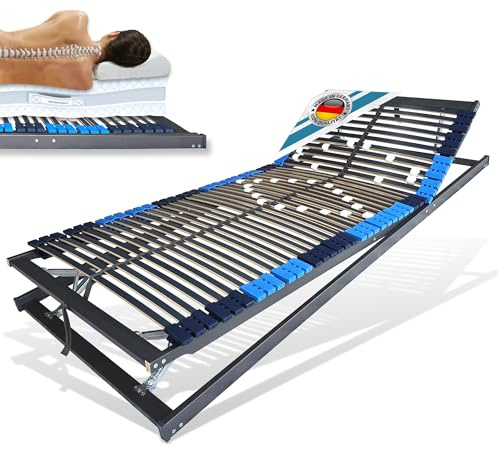 Matratzen Perfekt verstellbares Lattenrost 90x190cm 8,5cm Hoch | Kopf- und Fußteil höhenverstellbar fertig montiert 7-Zonen verstellbare Schulterzone Made in Germany belastbar bis 250 kg