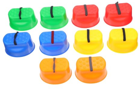Mikinona Zancos para Niños 5 Pares de Juguetes para Hacer Ejercicio Diseño Antideslizante de Plástico, Adecuado para Juegos al Aire Libre para Niños y Entrenamiento Color Aleatorio