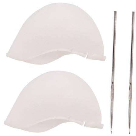 LALADEFIEE Set 2 Pezzi Cuffie per Colorazione Chioma in Silicone con Ago e Uncinetto per Evidenziare, Vestibilità Confortevole, Accessorio per Tinta e Colpi di Sole