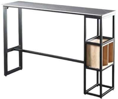 Bartabeller Lätt lyxigt barbord med stenplatta och metallram for hemmakök Bar Bordets Högbord(100 * 40 * 105cm)