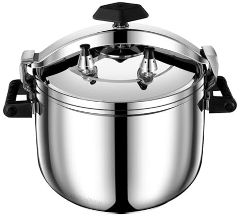 YIGECHENXIN Olla a presión Premium de 4L a 9L para Cocina, Apta para Estufa Fabricada en Acero Inoxidable Reforzado a Prueba de explosiones Incluye válvula de Seguridad Protectora,5L