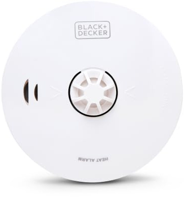 BLACK+DECKER - CONNECTED Kitchen Heat Alarm and Detector for Home | 10 Year Battery Life With Built In Lithium Battery. Wireless interlink up to 20 Alarms. Easy Install with High Quality Sensor