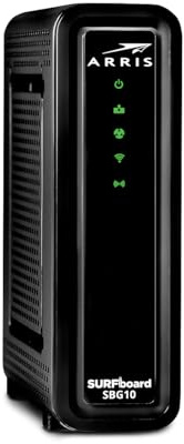 Arris (SBG10) - Cable Modem Router Combo - DOCSIS 3.0 16 x 4 Gigabit & AC1600 WiFi, [Check with Your Provider for Compatibility] 400 Mbps Max Internet Speeds
