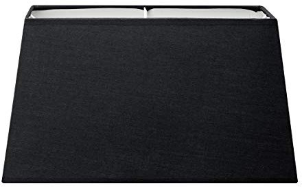 Home Sweet Home Klassischer Lampenschirm Largo | Rechteck |35/30/19cm | Schwarz | Stoff-Lampenschirm aus Baumwolle | für E27 Lampenfassung | RoHS-geprüft | geeignet für Tischlampe