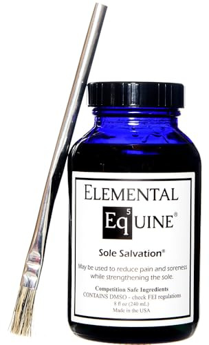 Elemental Equine Sole Salvation 8oz Sole Paint for Horses with Sore Soles, Bruising, Strengthening Thin Soles, Quarter Cracks and General Preventative Hoof Maintenance